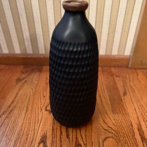 Black Textured Vase